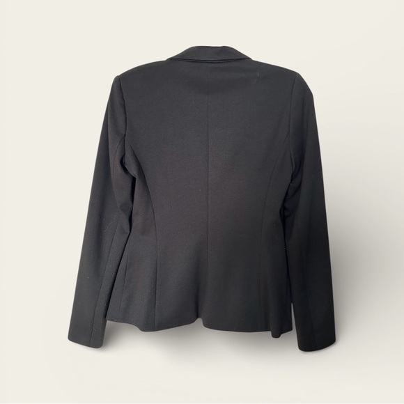 Chic By Jacob Petite Small Black Fitted Blazer Polka Dot Lining Office Siren 90s - Picture 3 of 10